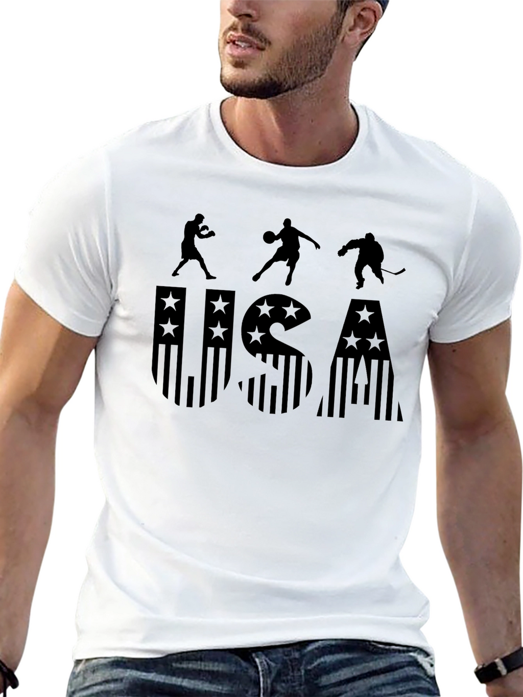 USA Sports Graphic Print Tee