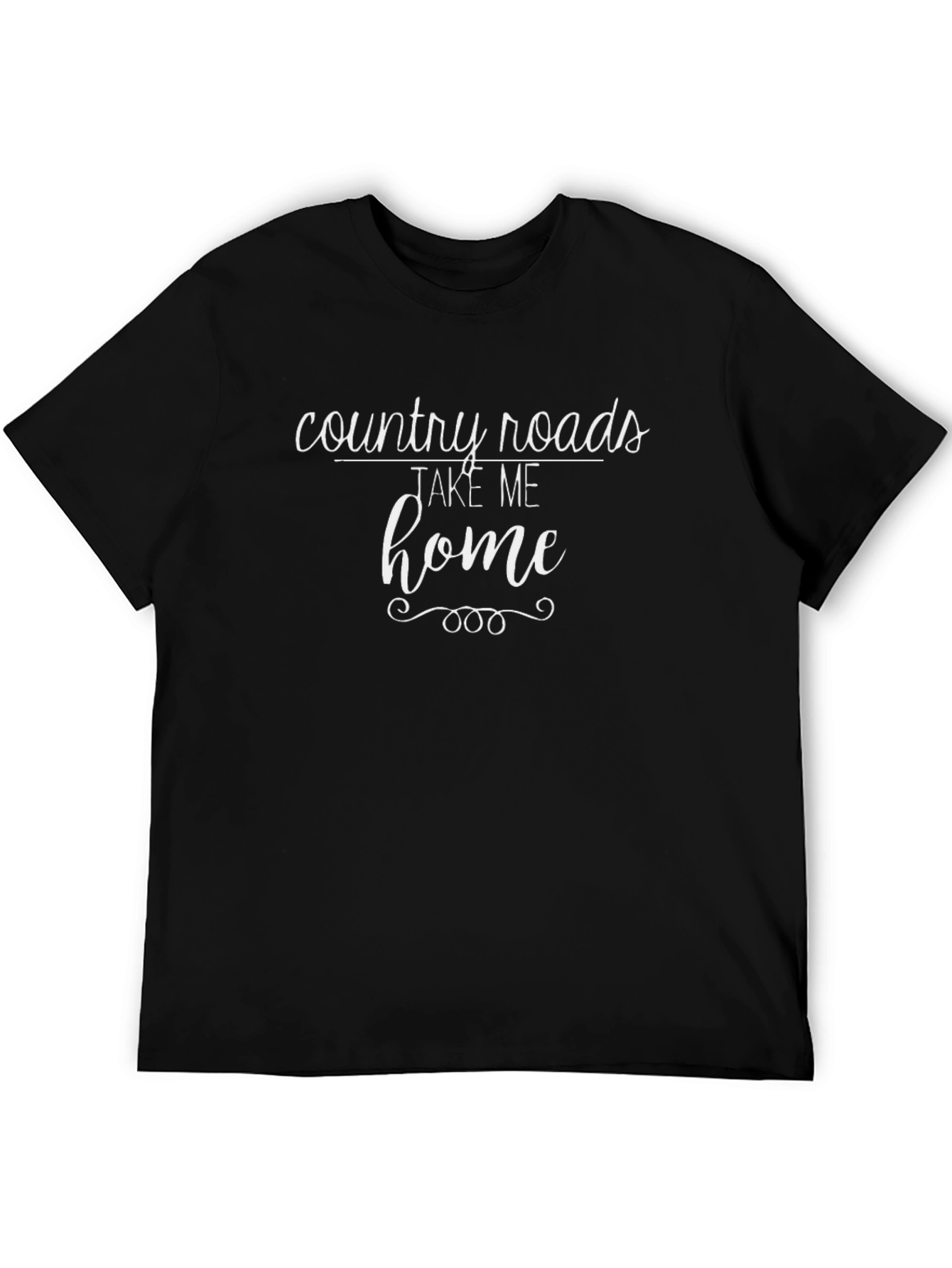 Country Roads Take Me Home Graphic Tee - Black