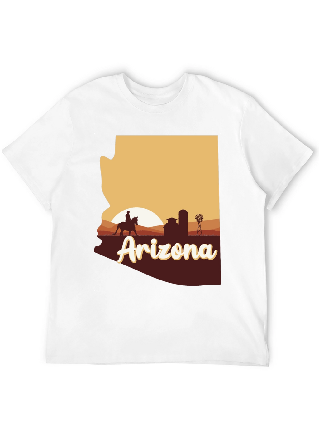 Arizona Graphic T-Shirt - Desert Sunset State Pride Tee