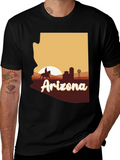 Arizona Graphic T-Shirt - Desert Sunset State Pride Tee