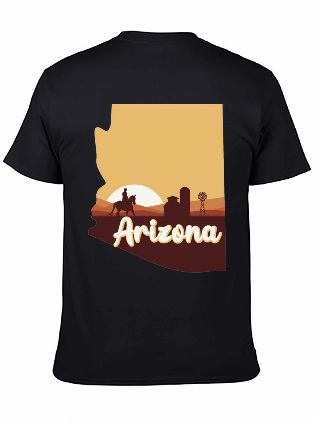 Arizona Graphic T-Shirt - Desert Sunset State Pride Tee