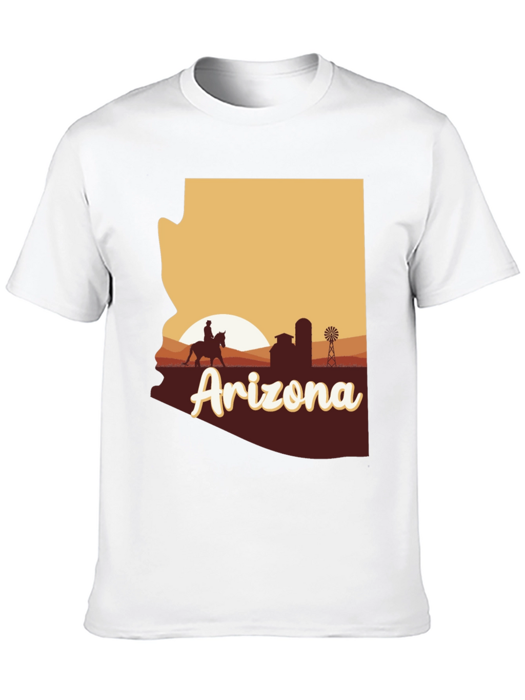 Arizona Graphic T-Shirt - Desert Sunset State Pride Tee
