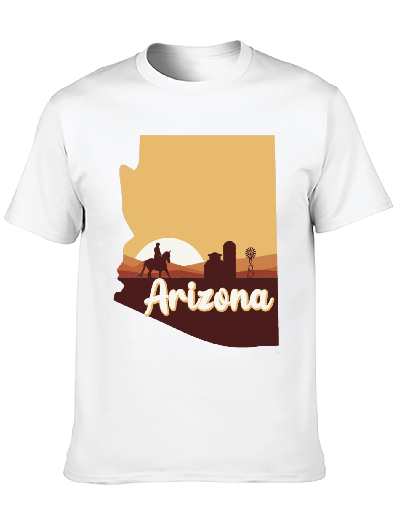 Arizona Graphic T-Shirt - Desert Sunset State Pride Tee