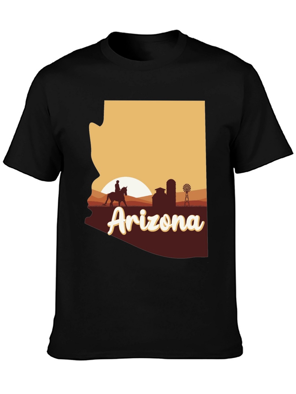 Arizona Graphic T-Shirt - Desert Sunset State Pride Tee