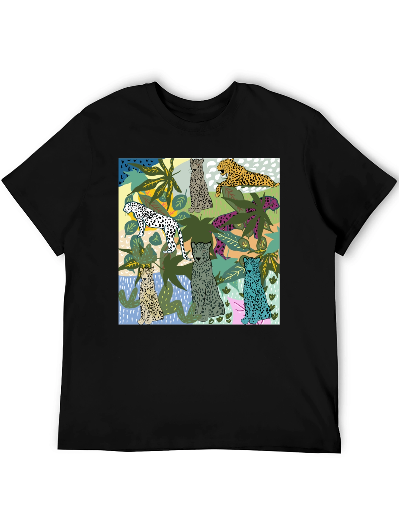 Jungle Cats Black T-Shirt