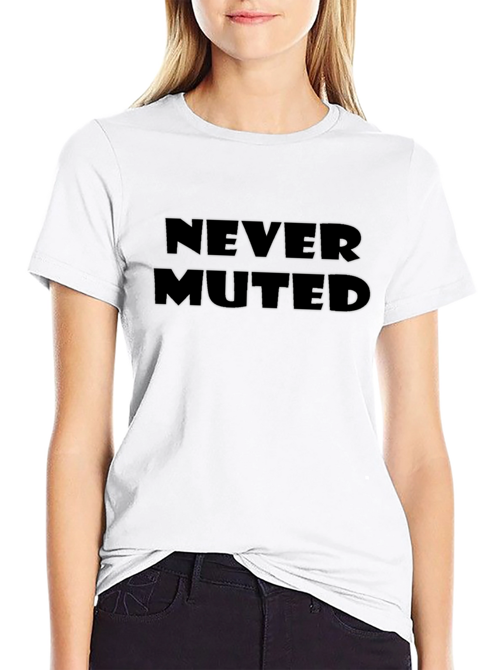 Never Muted Black T-Shirt - Express Yourself!