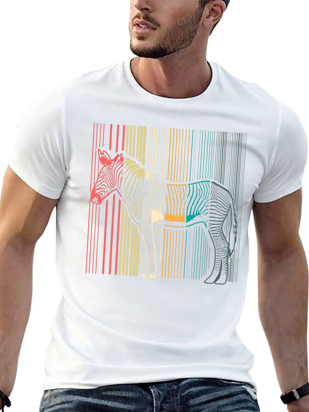 Retro Zebra Striped T-Shirt