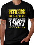 Refusing to Grow Up Since 1957 Black T-Shirt