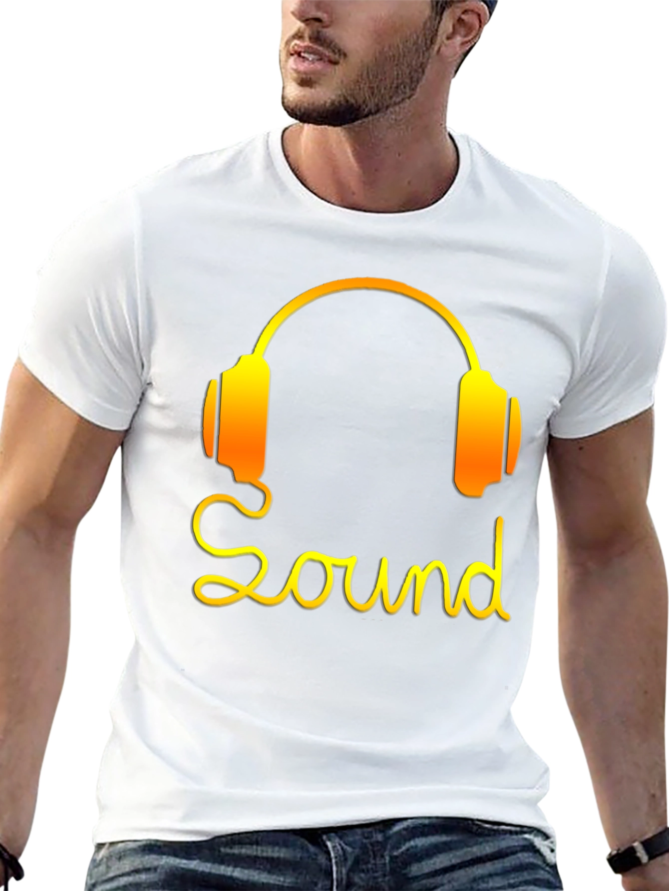Sound Headphones Graphic Tee - Modern Music Lover Shirt