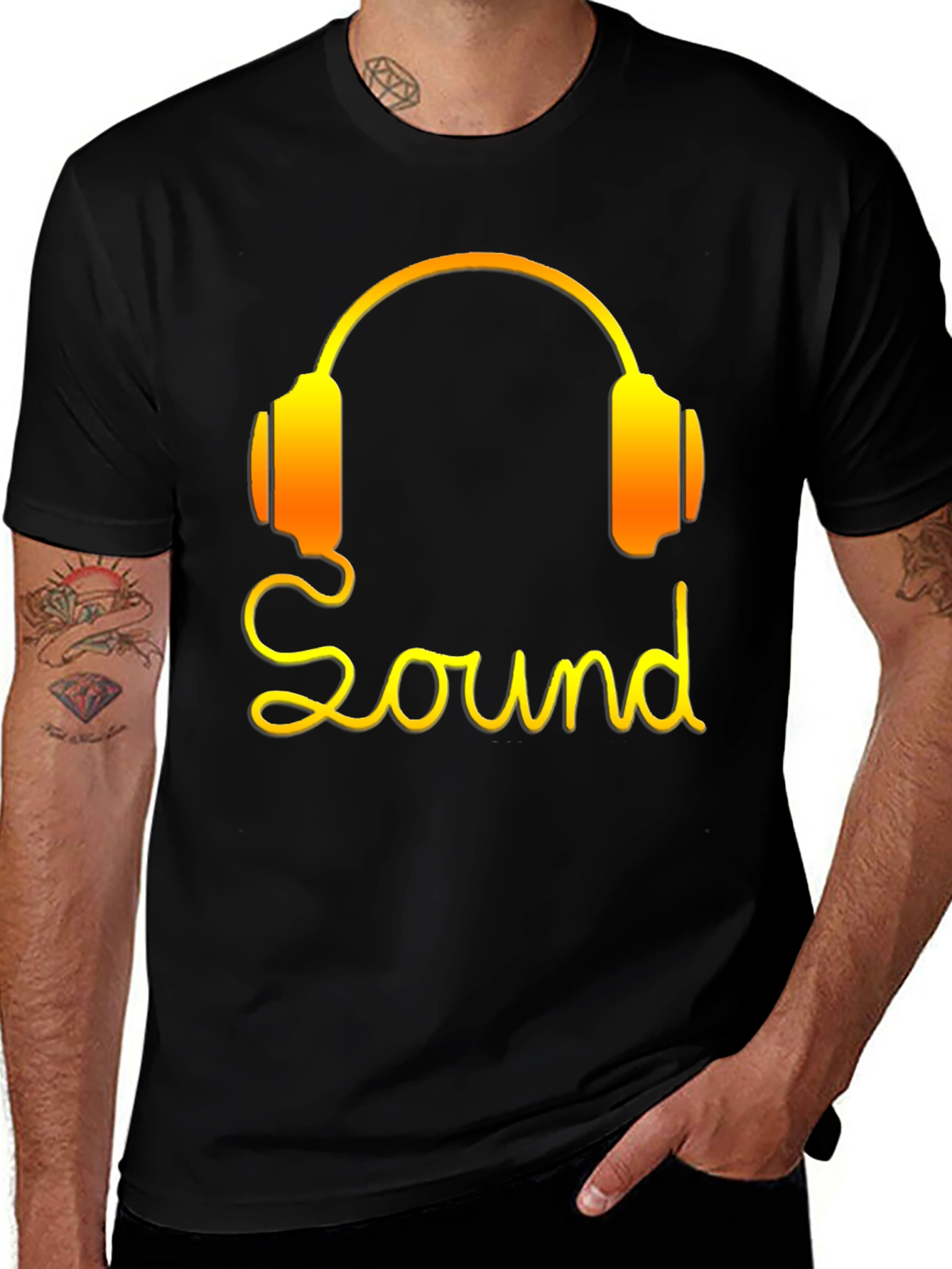 Sound Headphones Graphic Tee - Modern Music Lover Shirt