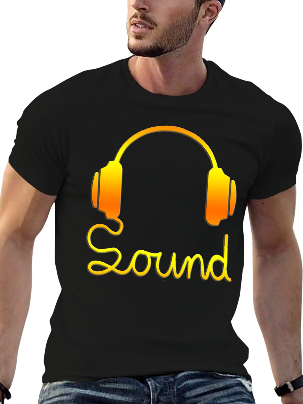 Sound Headphones Graphic Tee - Modern Music Lover Shirt