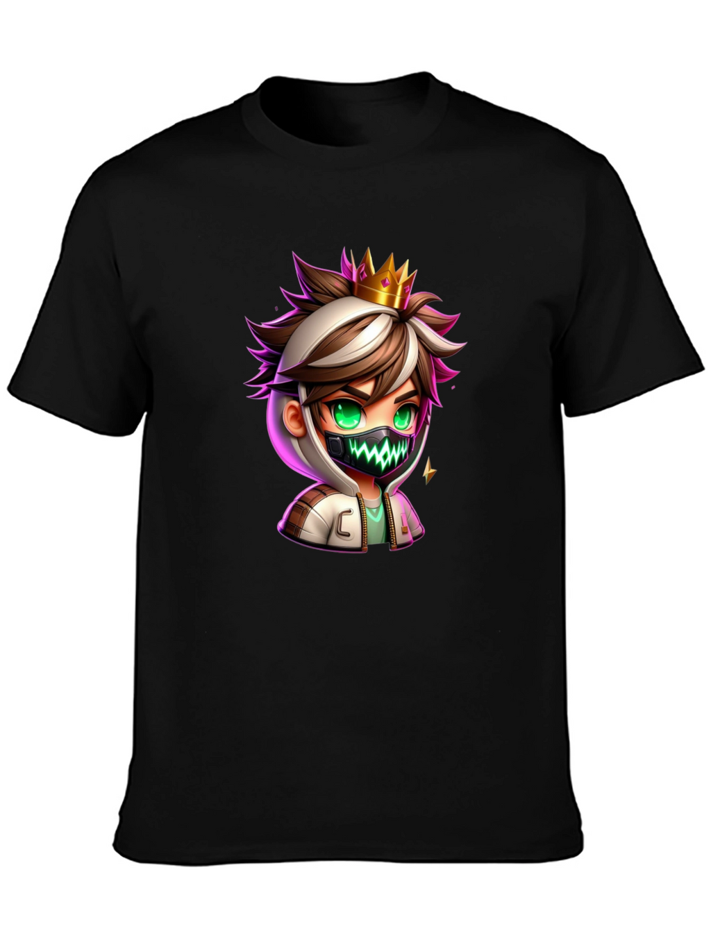 Cartoon King Graphic Tee - Black