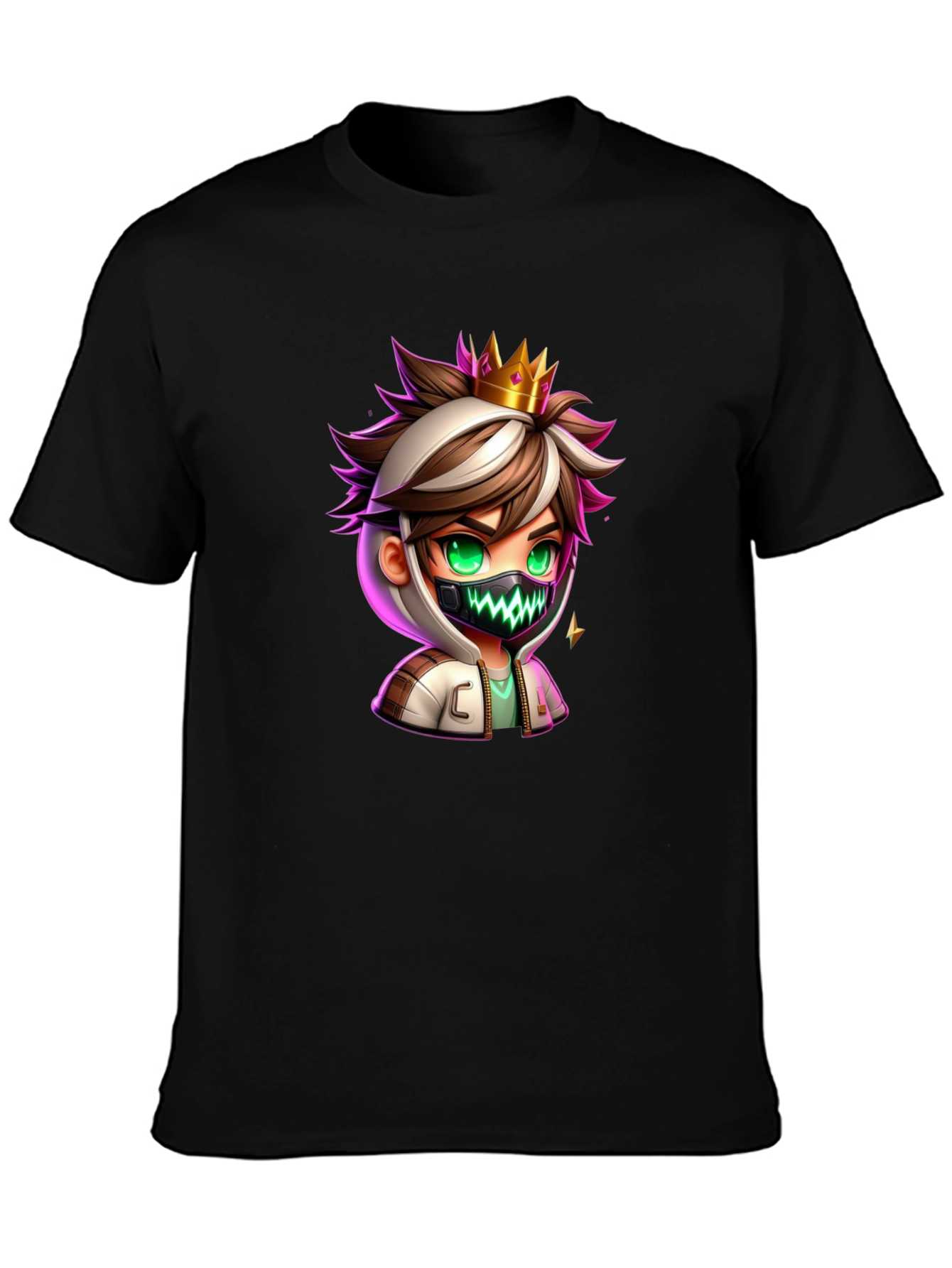 Cartoon King Graphic Tee - Black