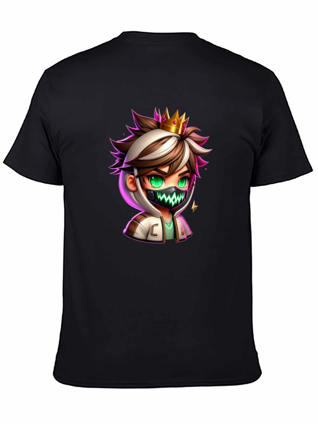Cartoon King Graphic Tee - Black