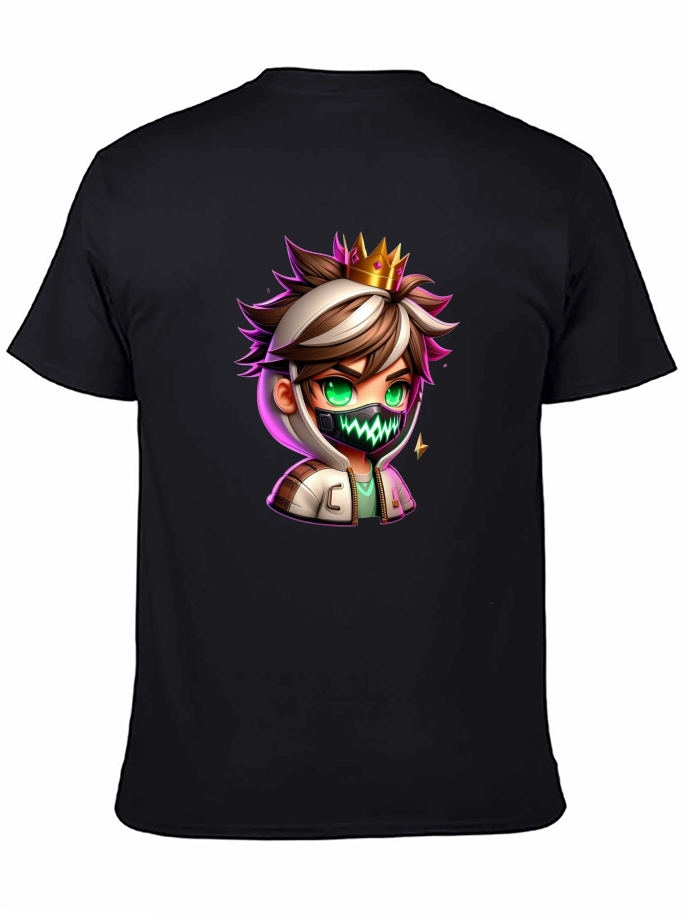 Cartoon King Graphic Tee - Black