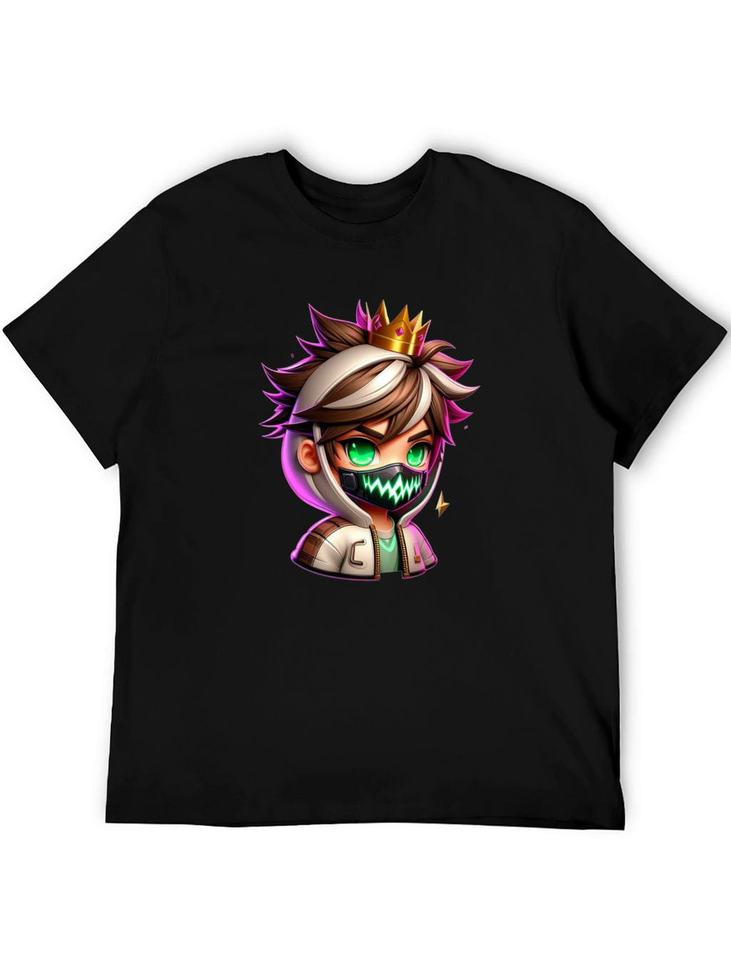 Cartoon King Graphic Tee - Black