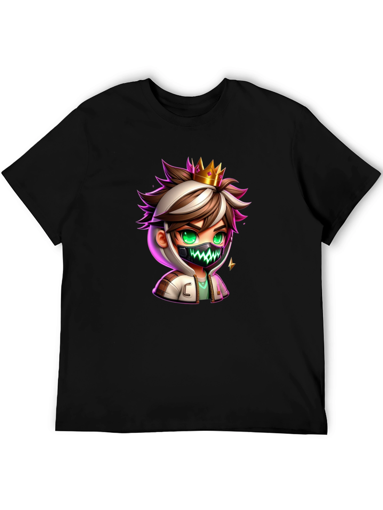 Cartoon King Graphic Tee - Black