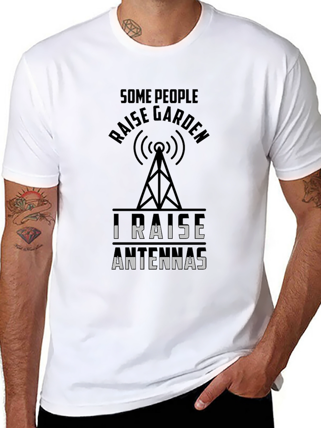 Raise Antennas T-Shirt Ham Radio Hobbyist Tee