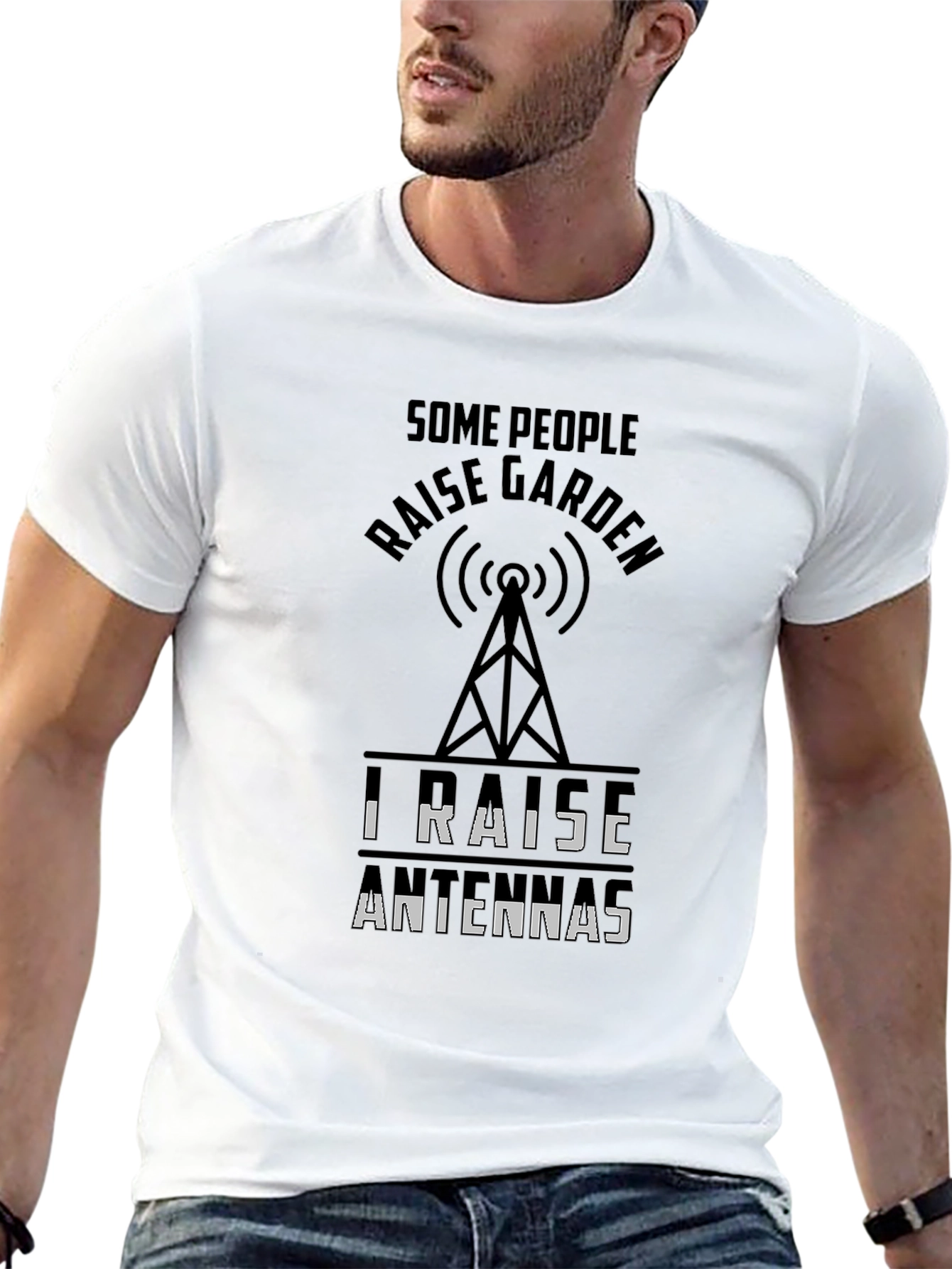 Raise Antennas T-Shirt Ham Radio Hobbyist Tee
