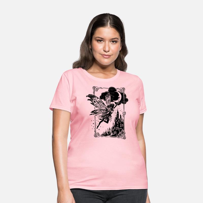 Fairy flys over a dreamcastle