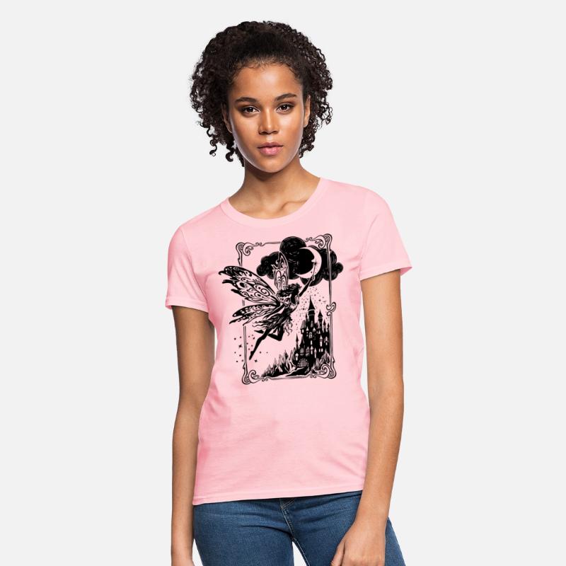 Fairy flys over a dreamcastle