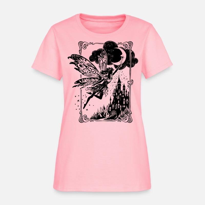 Fairy flys over a dreamcastle