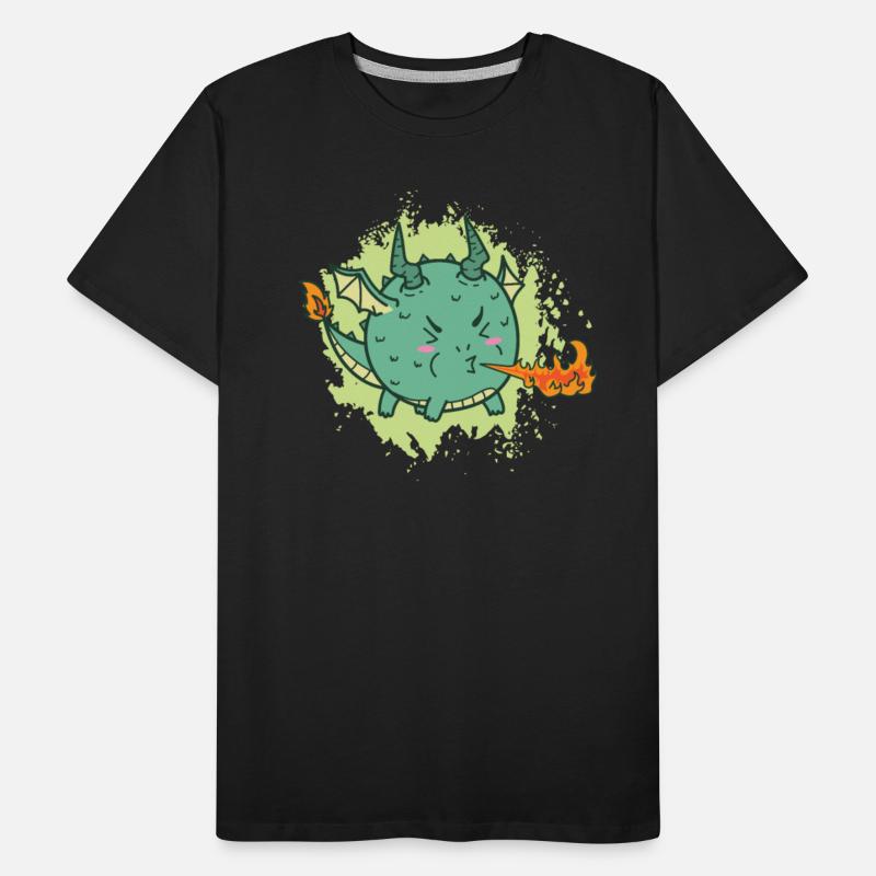 fat Kawaii Dragon Spits Fire