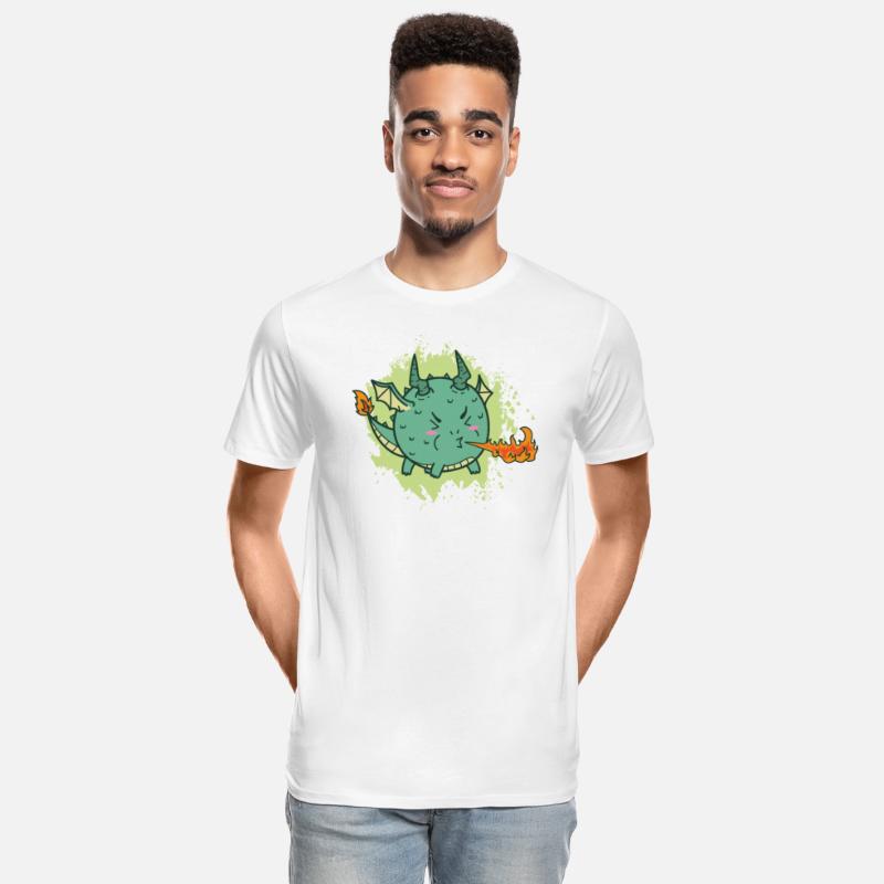 fat Kawaii Dragon Spits Fire