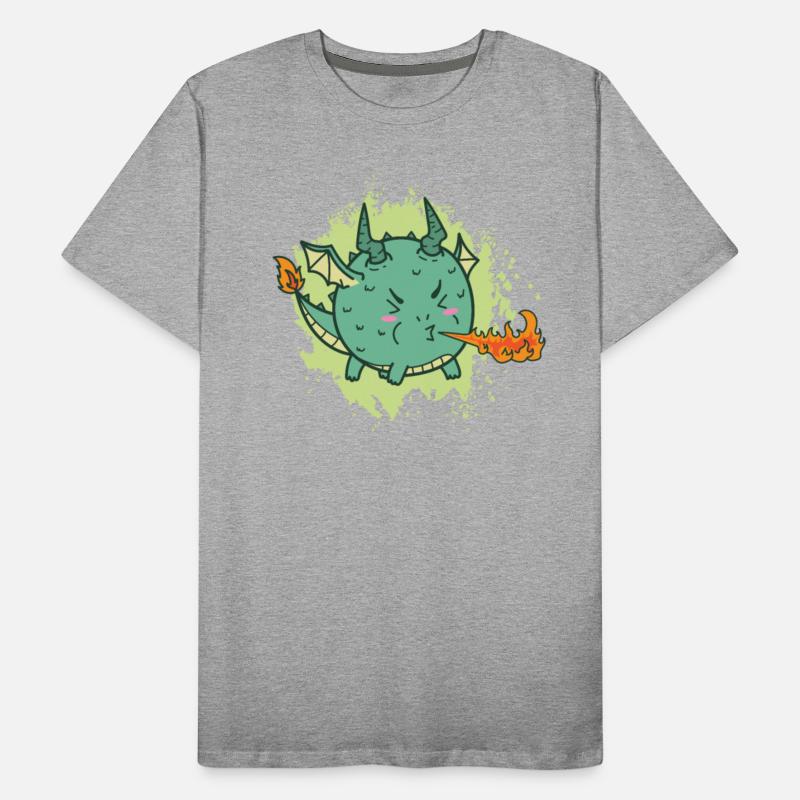 fat Kawaii Dragon Spits Fire