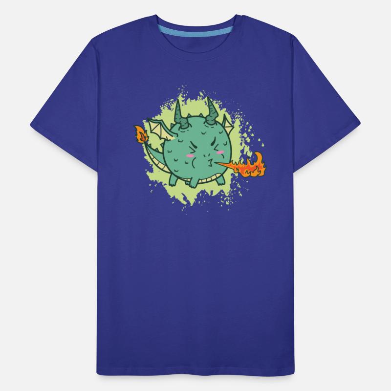 fat Kawaii Dragon Spits Fire