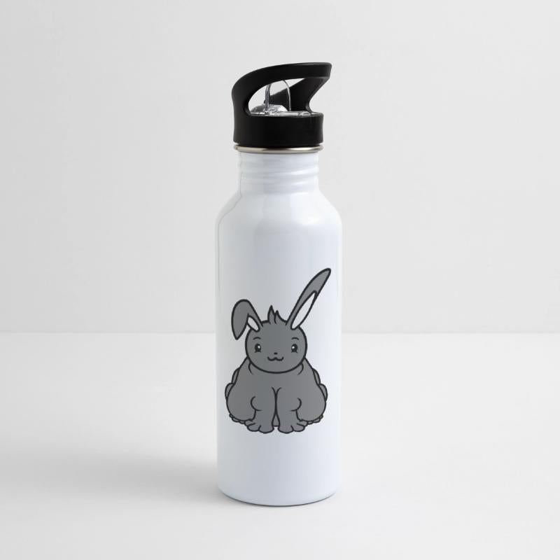 Fat Rabbit Sits Overweight Hungry Funny Sitting