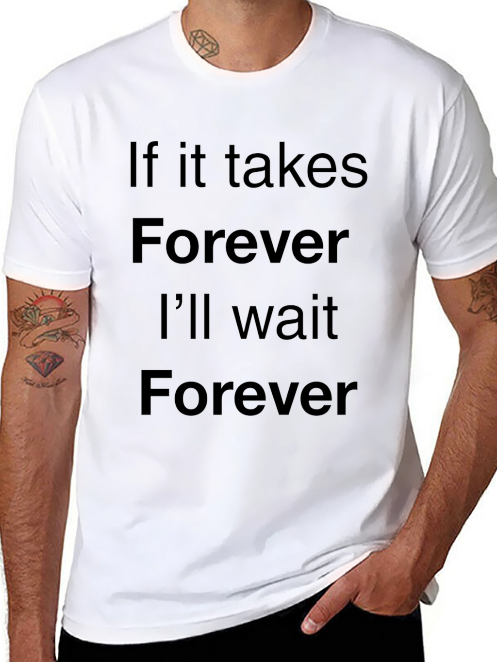 Forever Ill Wait Black T-Shirt