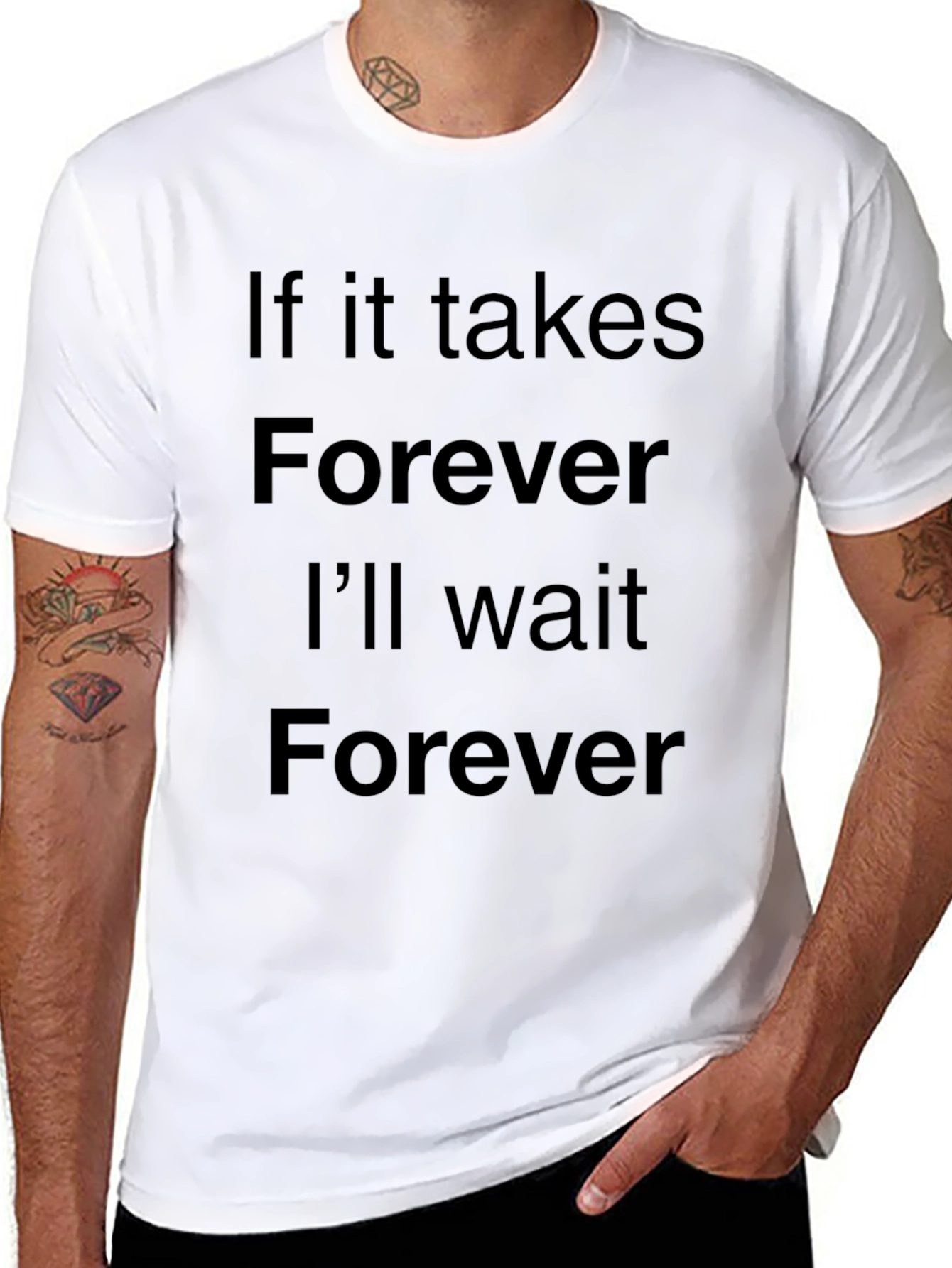Forever Ill Wait Black T-Shirt