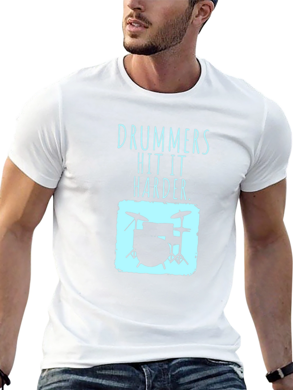 Drummers Hit It Harder T-Shirt - Music Lover Tee