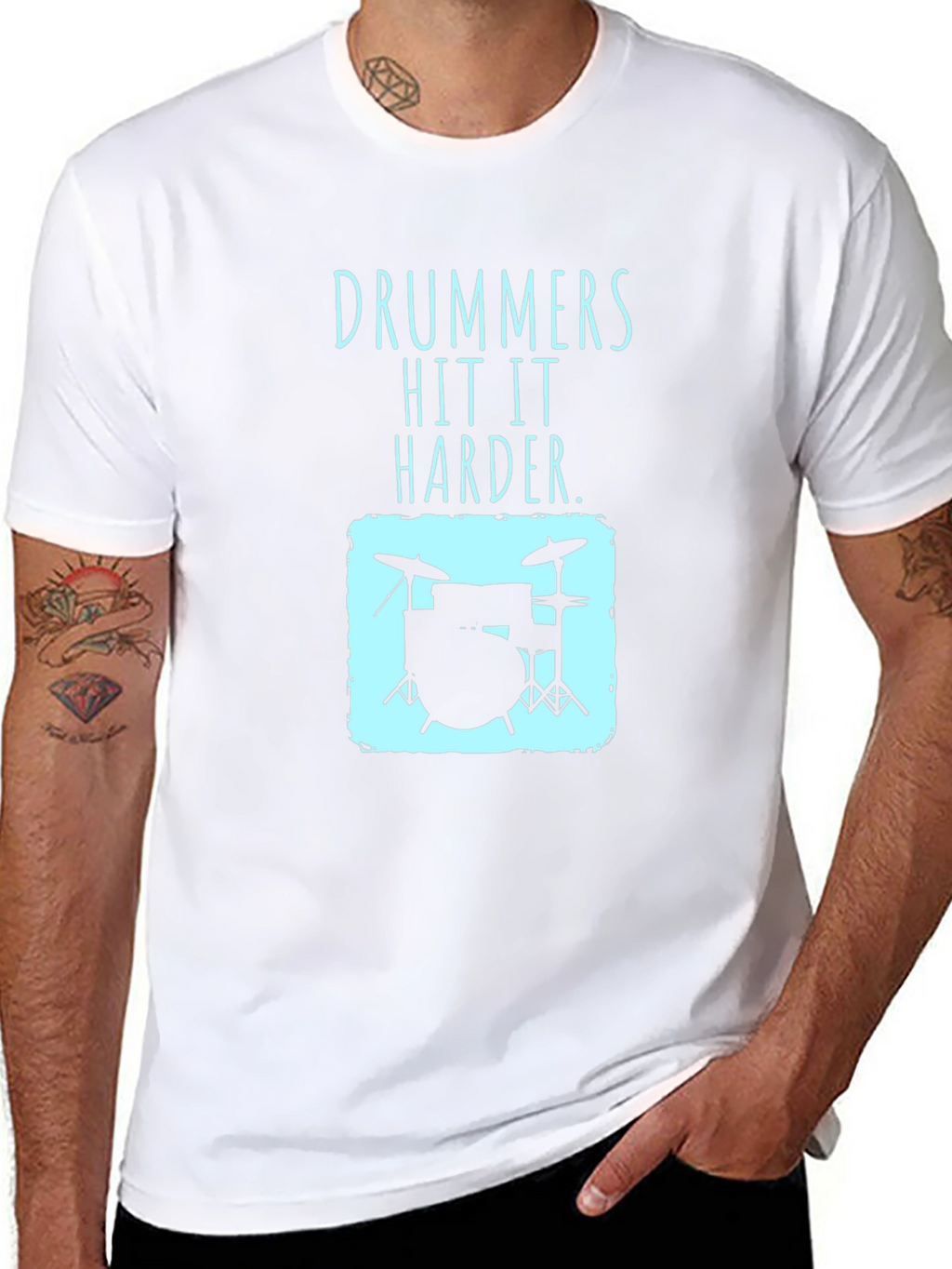 Drummers Hit It Harder T-Shirt - Music Lover Tee