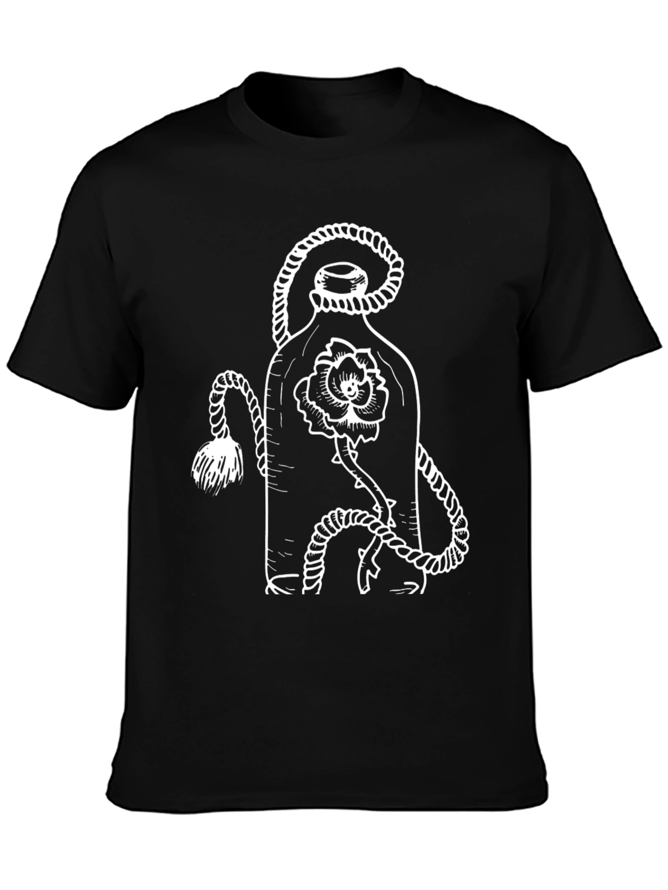 Rose in a Bottle Black Graphic Tee