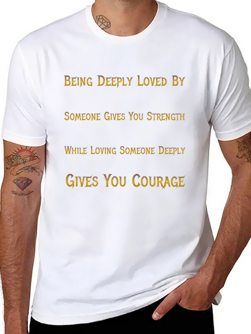 Inspirational Quote T-Shirt: Strength and Courage
