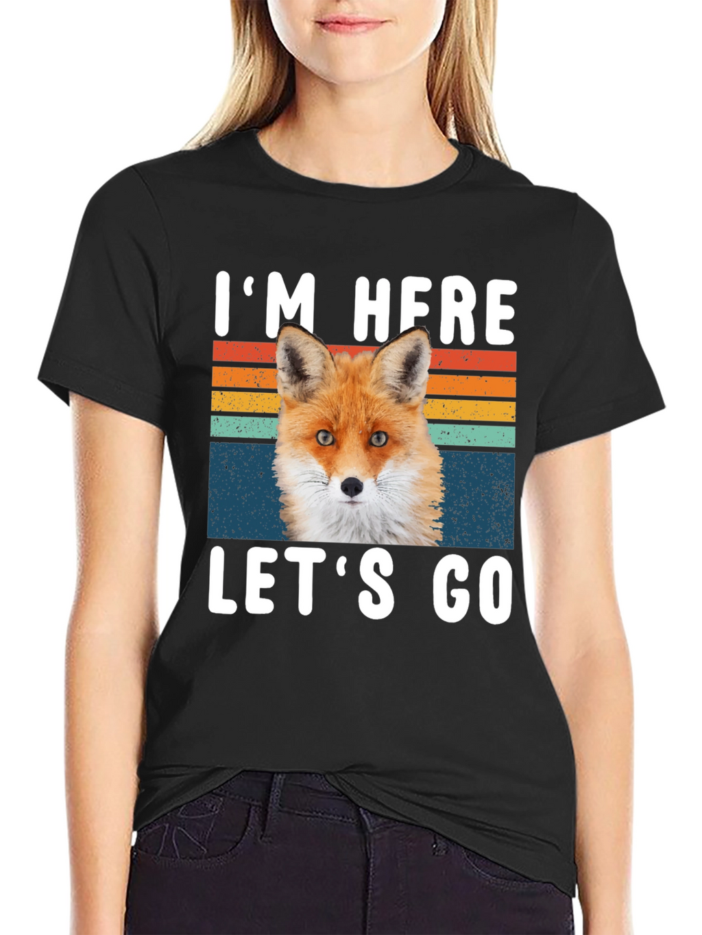Im Here Lets Go Fox Graphic T-Shirt