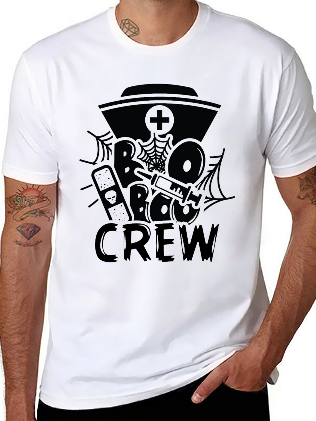 Boo Crew Black Graphic Tee Shirt