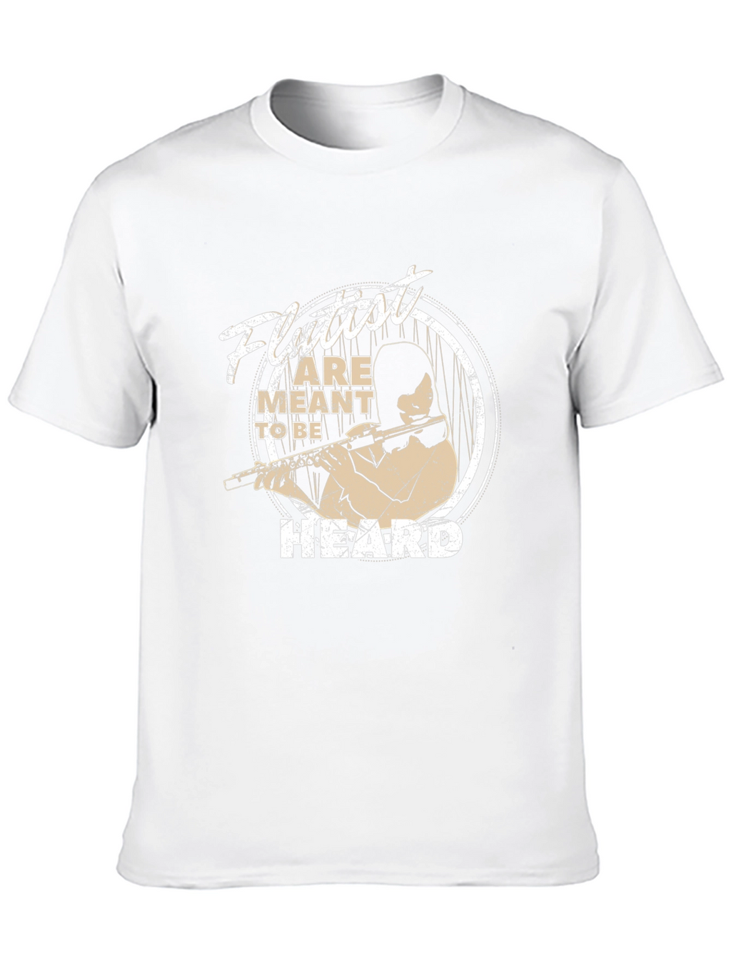 Flutist Meant to be Heard Black Graphic Tee