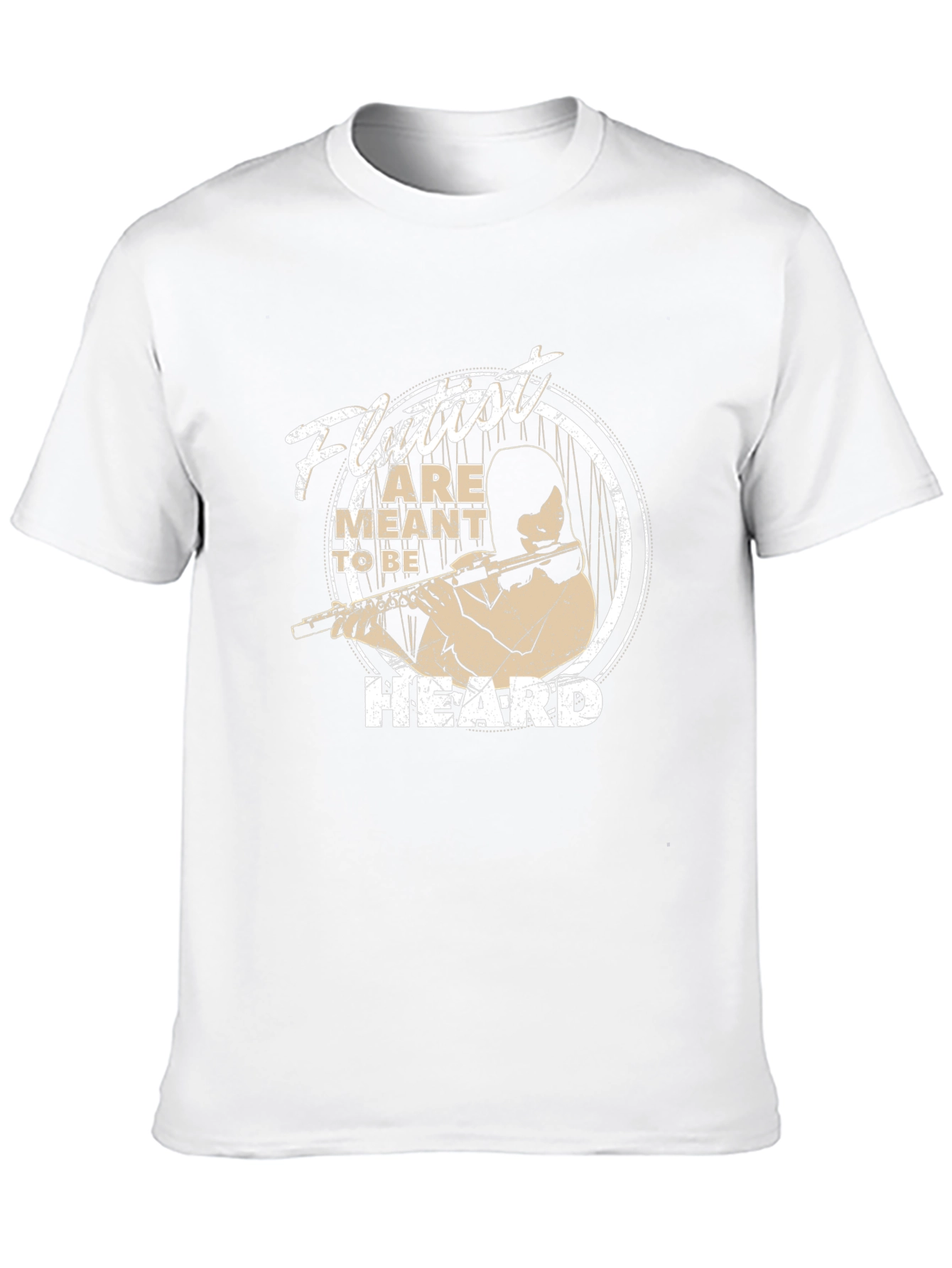 Flutist Meant to be Heard Black Graphic Tee