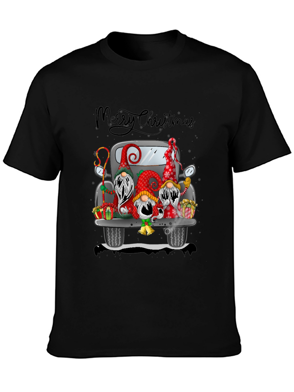 Christmas Gnome Truck T-Shirt - Festive Holiday Tee