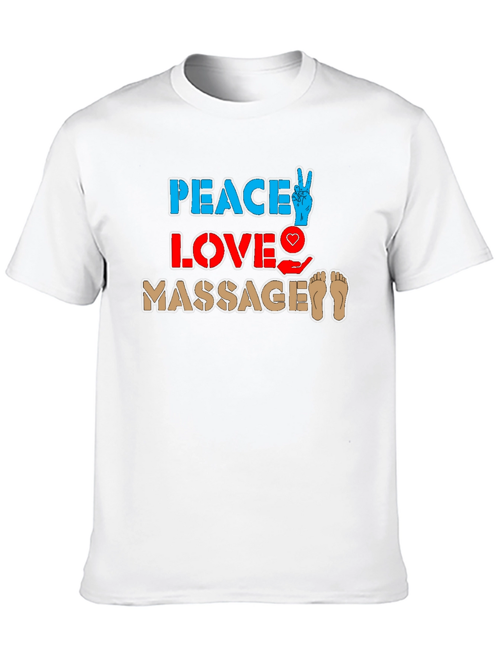 Peace Love Massage T-Shirt Unisex Relaxing Therapy Tee