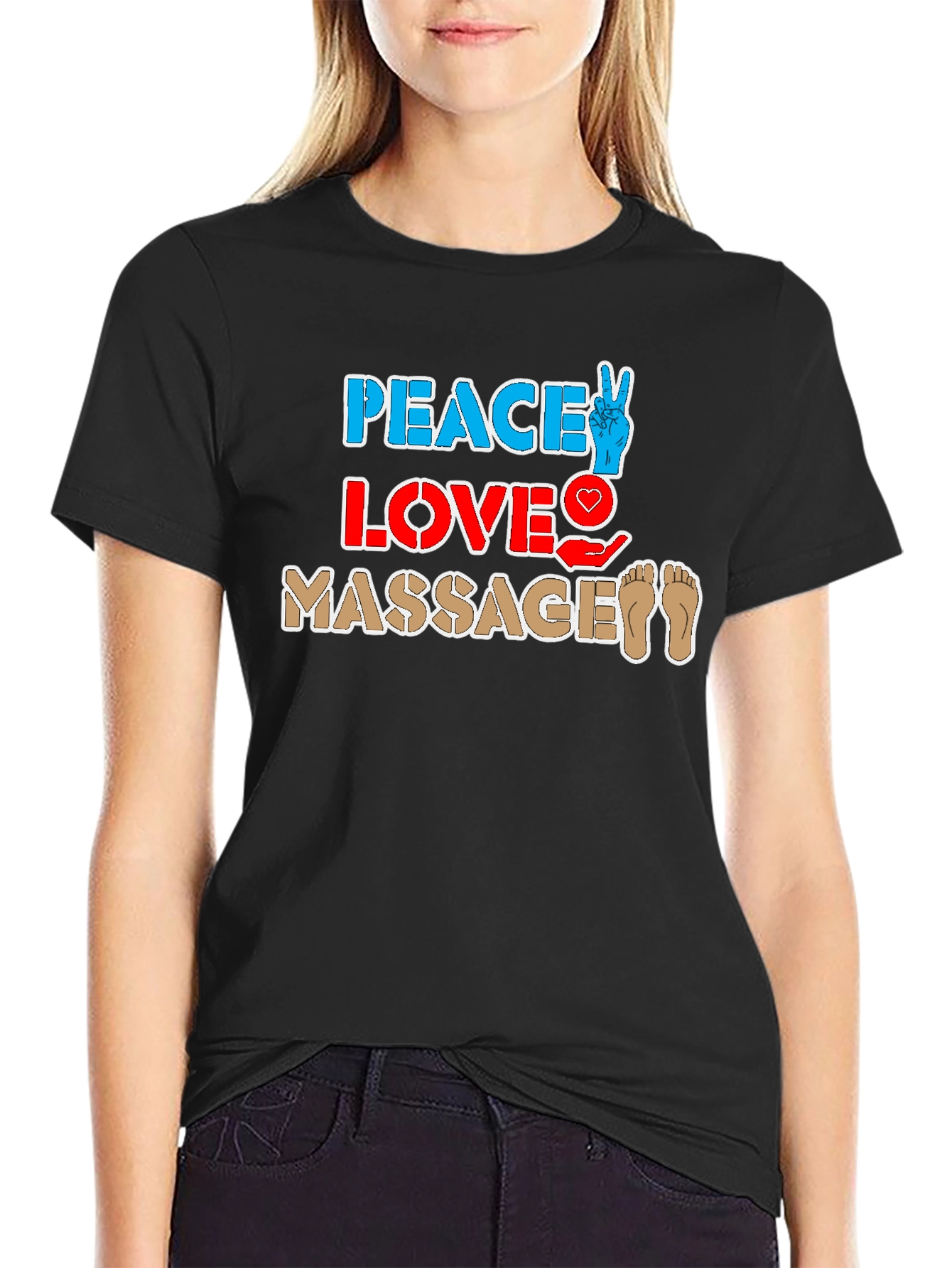 Peace Love Massage T-Shirt Unisex Relaxing Therapy Tee