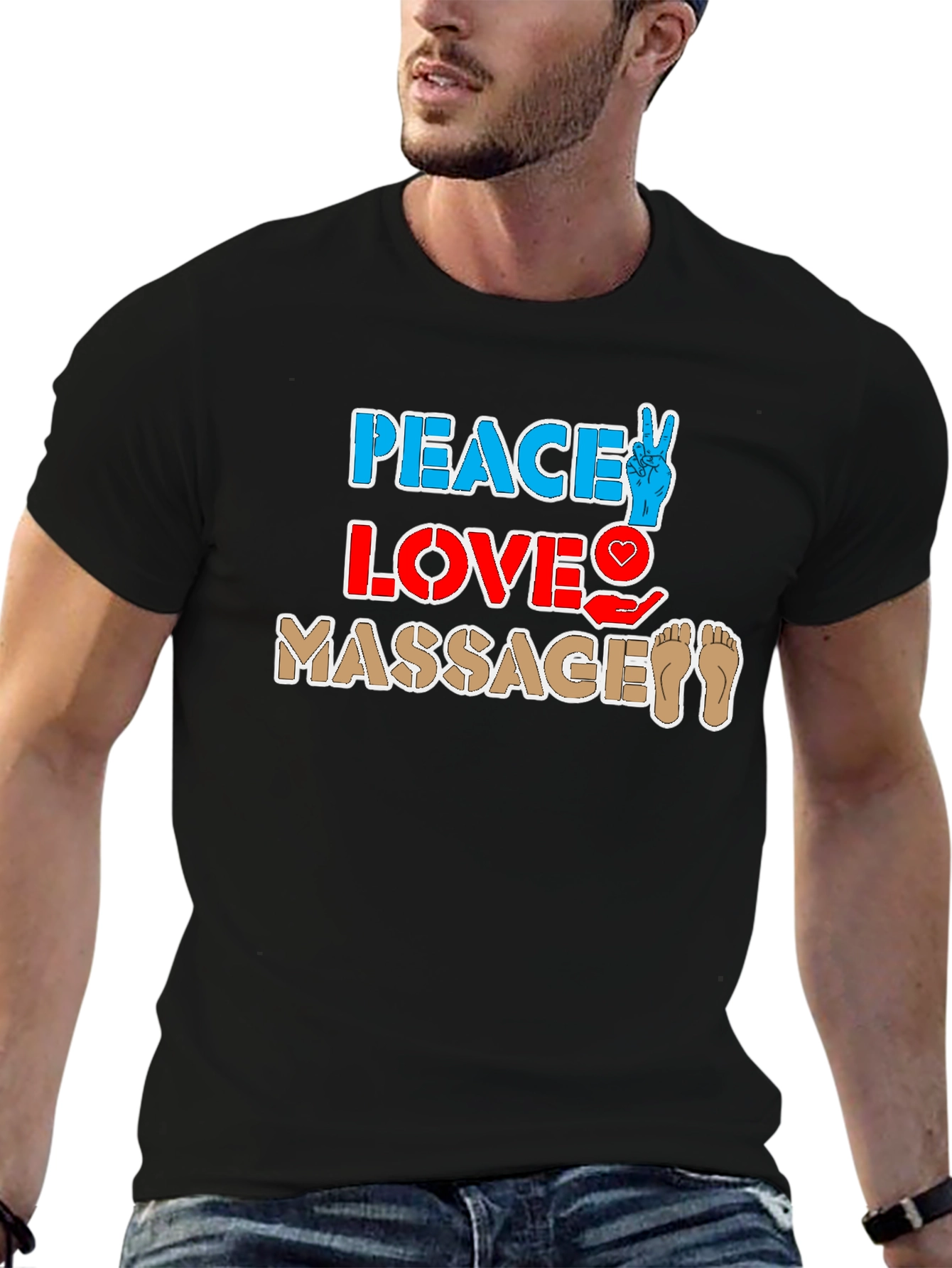 Peace Love Massage T-Shirt Unisex Relaxing Therapy Tee