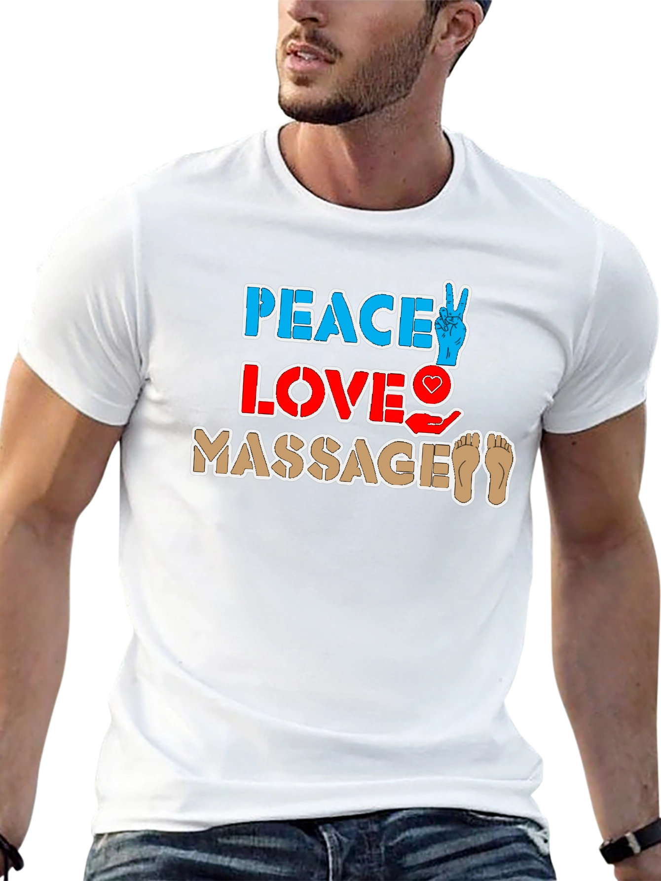 Peace Love Massage T-Shirt Unisex Relaxing Therapy Tee