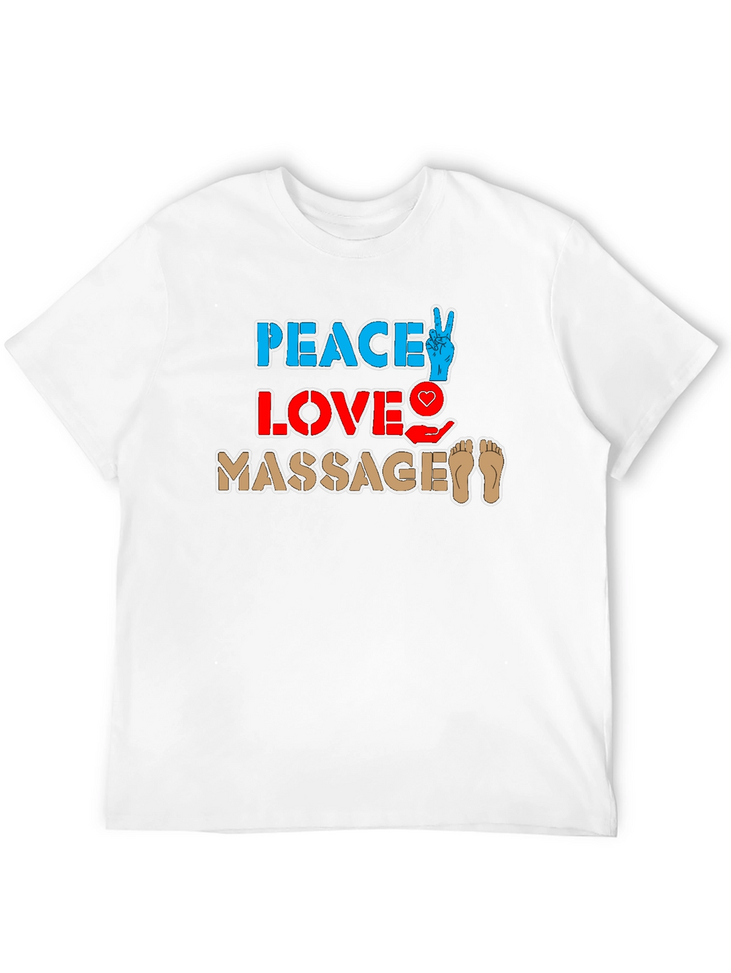 Peace Love Massage T-Shirt Unisex Relaxing Therapy Tee