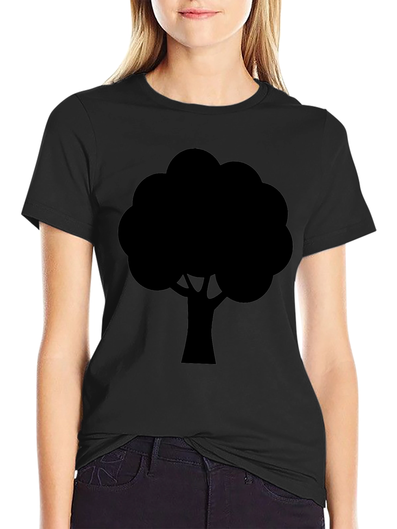 Black Tree Graphic Tee - Nature Inspired Casual Wear