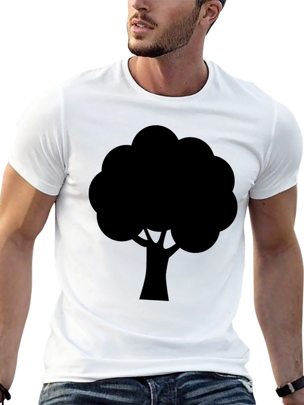 Black Tree Graphic Tee - Nature Inspired Casual Wear