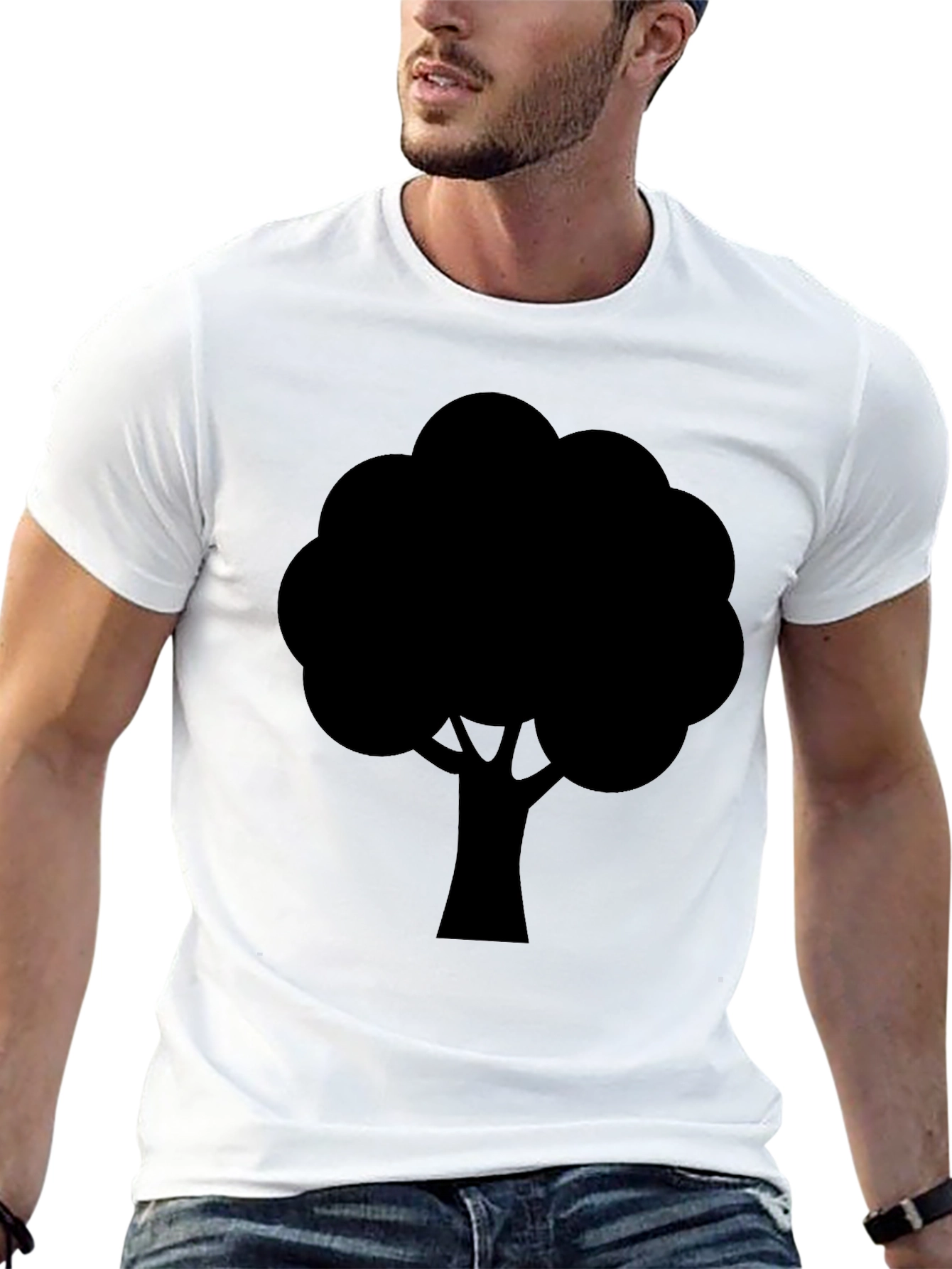Black Tree Graphic Tee - Nature Inspired Casual Wear